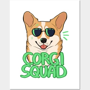 CORGI SQUAD (red) Posters and Art